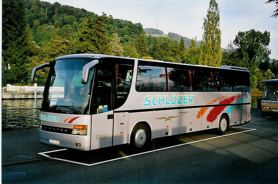 (043'222) - Aus Deutschland: Schlozer, Schopfheim - L-S 622 - Setra am 15. September 2000 bei der Schifflndte Thun 