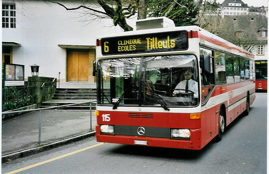 (044'623) - VB Biel - Nr. 115/BE 510'115 - Mercedes am 27. Januar 2001 in Biel, Mhlebrcke