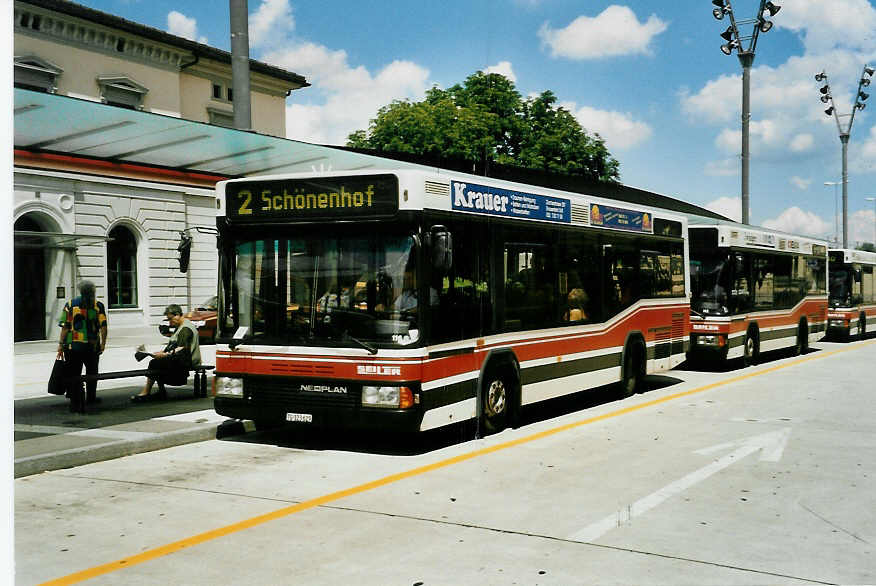 (048'303) - Seiler, Frauenfeld (Stadtbus) - Nr. 116/TG 123'629 - Neoplan am 17. Juli 2001 beim Bahnhof Frauenfeld