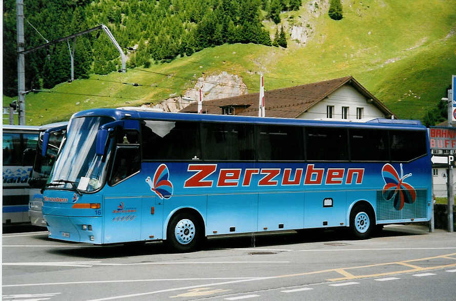 (048'723) - Zerzuben, Visp-Eyholz - Nr. 16/VS 30'060 - Bova am 23. Juli 2001 beim Bahnhof Andermatt