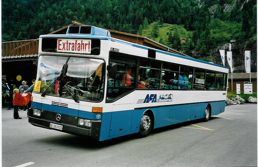 (049'615) - AFA Adelboden - Nr. 17/BE 263'015 - Mercedes (ex Frhlich, Zrich Nr. 603; ex VBZ Zrich Nr. 682) am 9. September 2001 in Mitholz, NEAT