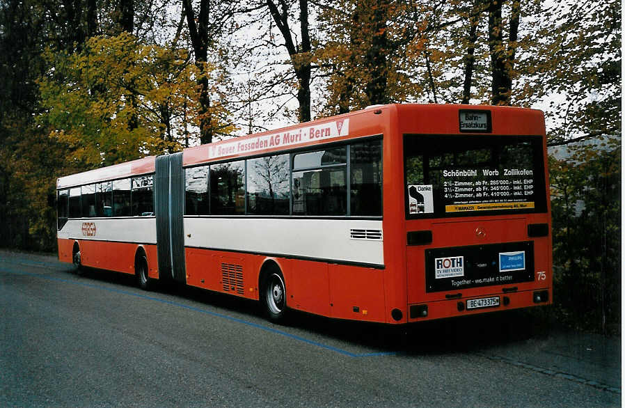 (050'634) - RBS Worblaufen - Nr. 75/BE 473'375 - Mercedes am 18. November 2001 in Worblaufen, Garage