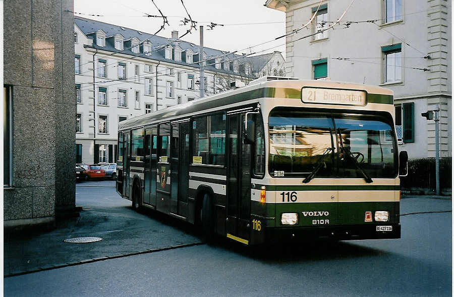 (051'911) - SVB Bern - Nr. 116/BE 427'116 - Volvo/R&J am 4. Februar 2002 in Bern, Eigergarage