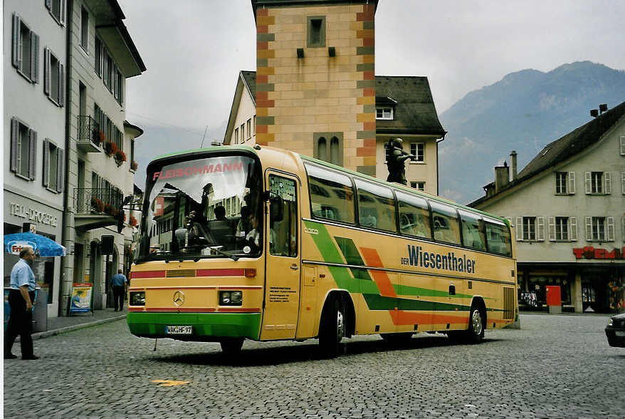 (054'528) - Aus Deutschland: Fleischmann, Wiesenthal - WAK-HF 97 - Mercedes am 22. Juli 2002 in Altdorf, Telldenkmal