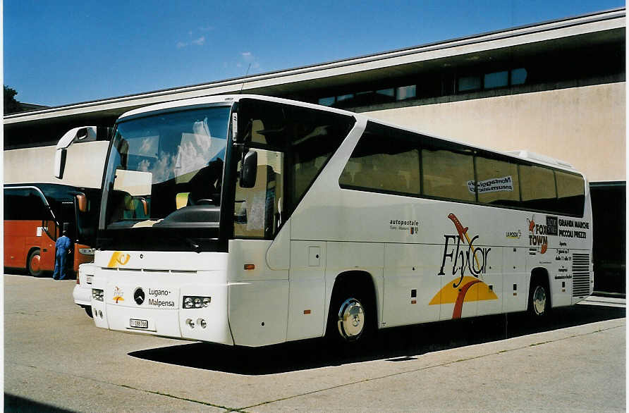 (054'630) - AutoPostale Ticino-Moesano - TI 188'766 - Mercedes (ex P 25'001) am 22. Juli 2002 in Lugano, Postgarage