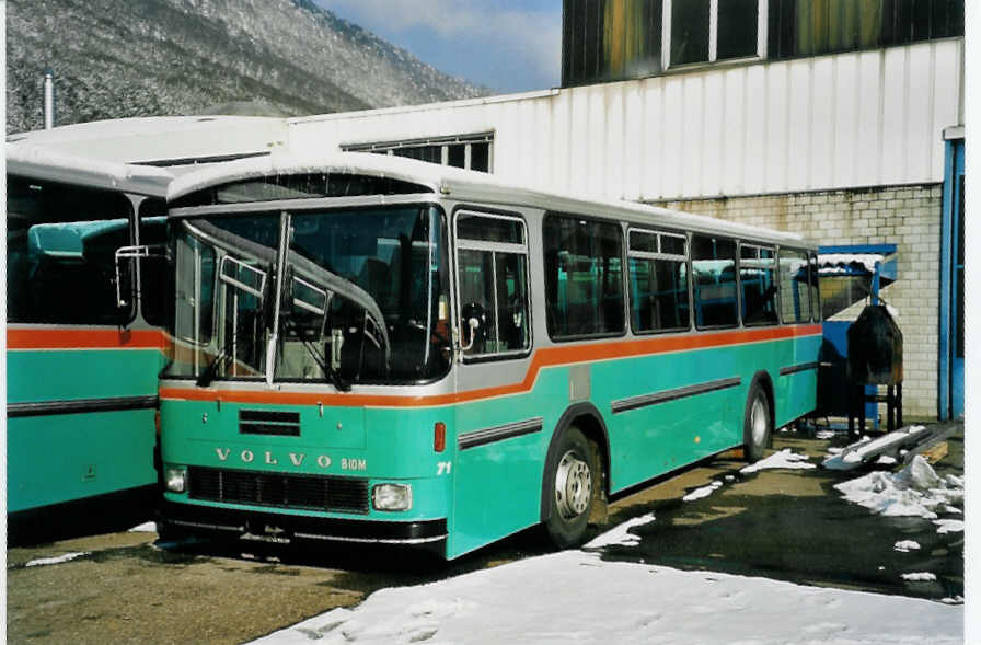 (058'706) - GFM Fribourg - Nr. 71 - Volvo/Hess am 1. Februar 2003 in Biel, BTR