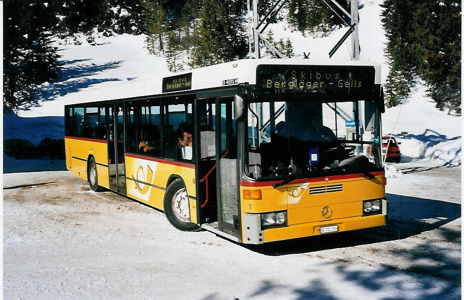 (058'724) - Portenier, Adelboden - Nr. 1/BE 152'056 - Mercedes (ex P 25'197; ex In Albon, Visp Nr. 4) am 18. Februar 2003 in Adelboden, Berglger