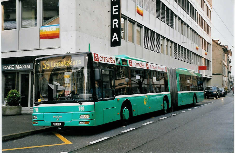 (059'631) - BVB Basel - Nr. 769/BS 3269 - MAN am 10. April 2003 in Basel, Claraplatz