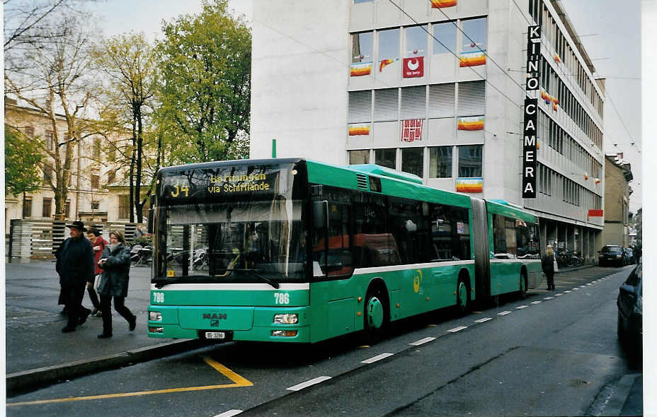 (059'701) - BVB Basel - Nr. 786/BS 3286 - MAN am 10. April 2003 in Basel, Claraplatz