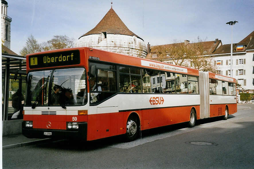(059'814) - BSU Solothurn - Nr. 59/SO 138'866 - Mercedes (ex Nr. 71; ex RBS Worblaufen Nr. 71) am 14. April 2003 in Solothurn, Amthausplatz