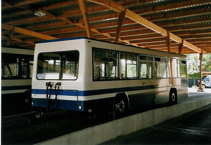 (061'111) - ZVB Zug - Nr. 101/ZG 82'541 - Lanz+Marti/Hess Personenanhnger am 21. Juni 2003 in Zug, Garage
