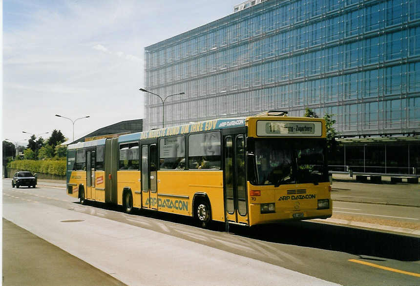 (061'123) - ZVB Zug - Nr. 70/ZG 46'070 - Mercedes/Hess am 21. Juni 2003 in Zug, An der Aa