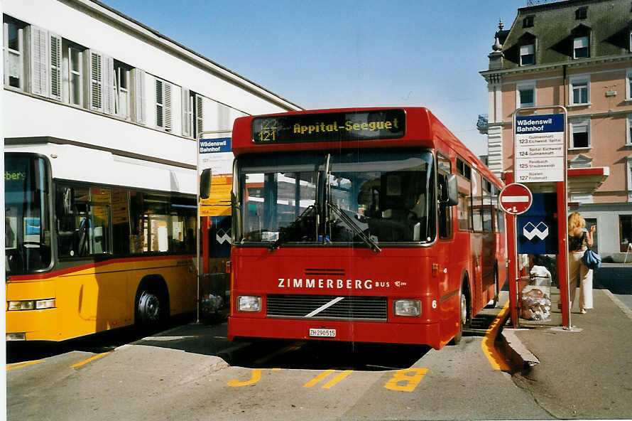 (061'812) - AHW Horgen - Nr. 6/ZH 290'515 - Volvo/Hess am 19. Juli 2003 beim Bahnhof Wdenswil