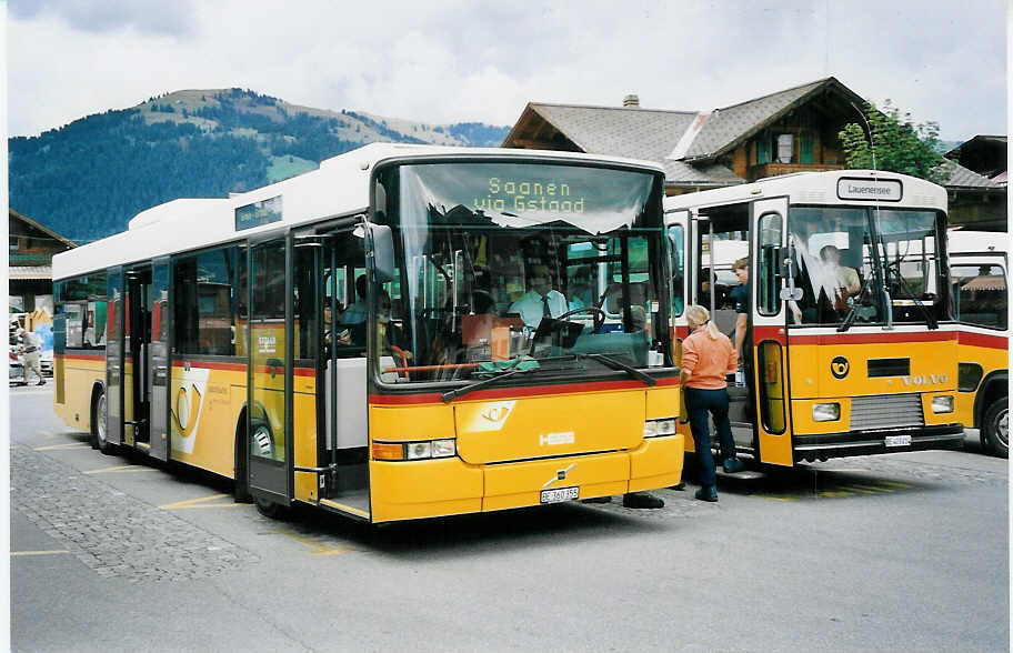 (062'330) - Kbli, Gstaad - BE 360'355 - Volvo/Hess am 31. Juli 2003 beim Bahnhof Gstaad
