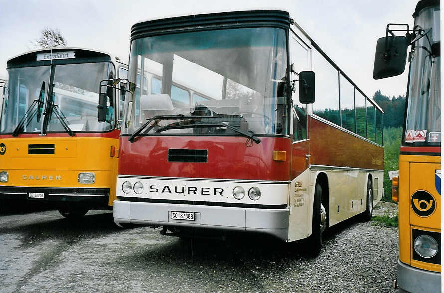(063'017) - Gerber, Matzendorf - SO 87'388 - Saurer/R&J (ex Schnider, Schpfheim) am 30. August 2003 in Niederbipp, Saurertreffen