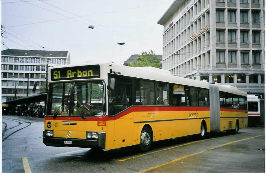 (063'808) - Cars Alpin Neff, Arbon - Nr. 8/TG 18'880 - Mercedes (ex P 27'723) am 9. Oktober 2003 beim Bahnhof St. Gallen