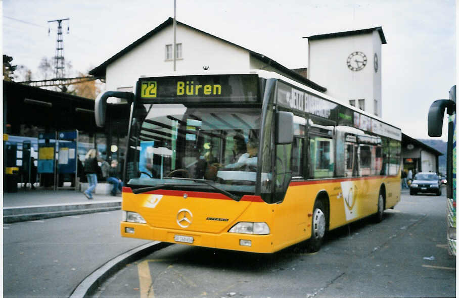 (064'319) - PostAuto Nordwestschweiz - SO 148'656 - Mercedes (ex P 25'252) am 15. November 2003 beim Bahnhof Liestal