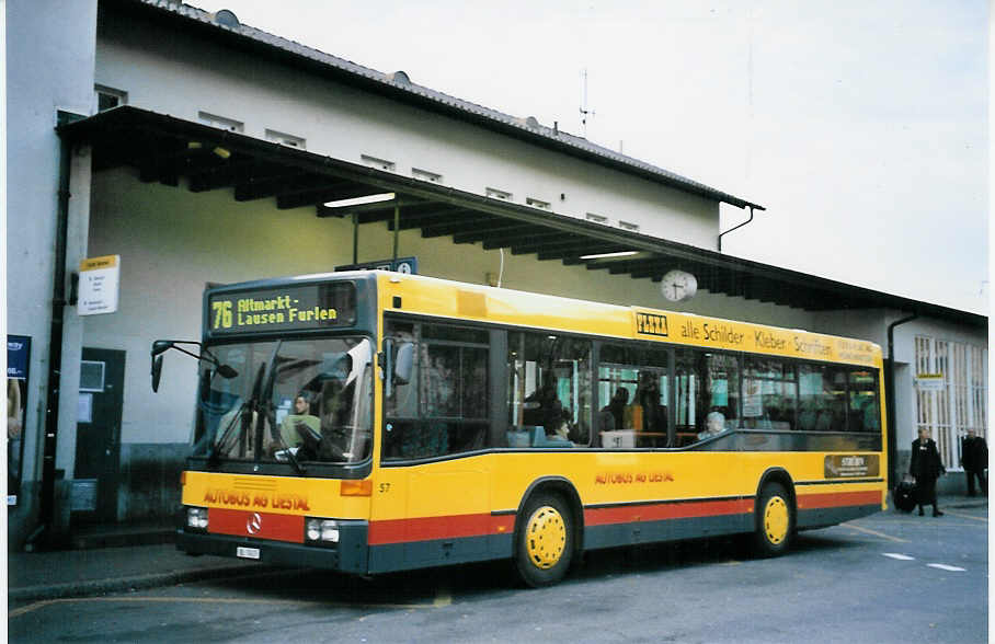 (064'322) - AAGL Liestal - Nr. 57/BL 7417 - Mercedes am 15. November 2003 beim Bahnhof Liestal