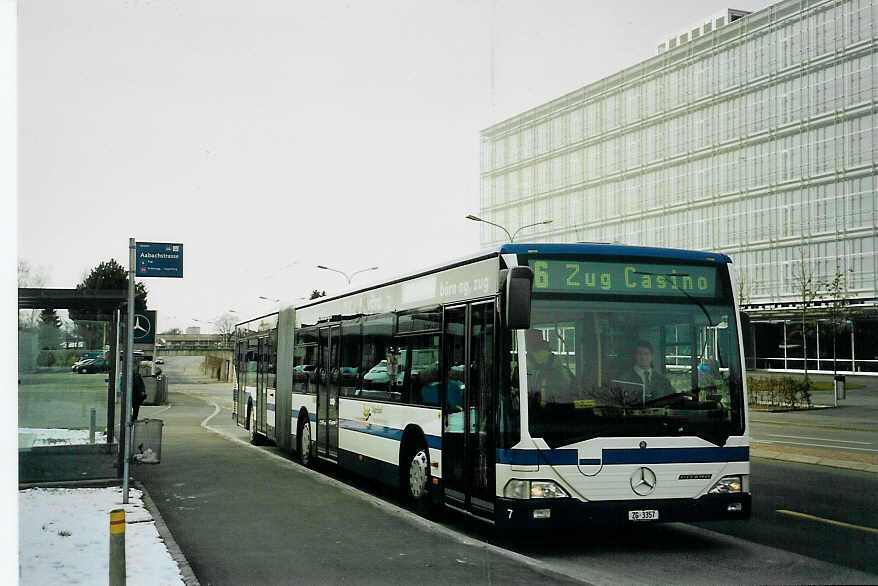 (065'727) - ZVB Zug - Nr. 7/ZG 3357 - Mercedes am 28. Februar 2004 in Zug, Aabachstrasse