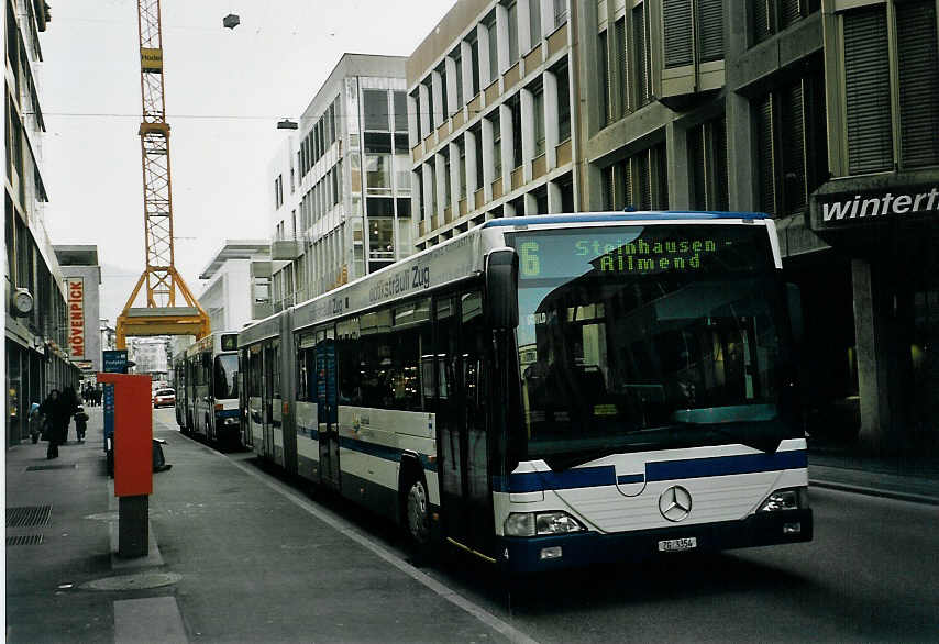 (065'733) - ZVB Zug - Nr. 4/ZG 3354 - Mercedes/Hess am 28. Februar 2004 in Zug, Postplatz