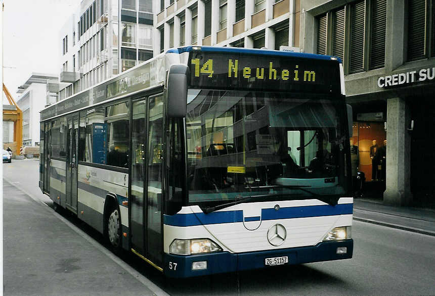 (065'735) - ZVB Zug - Nr. 57/ZG 51'157 - Mercedes/Hess am 28. Februar 2004 in Zug, Postplatz