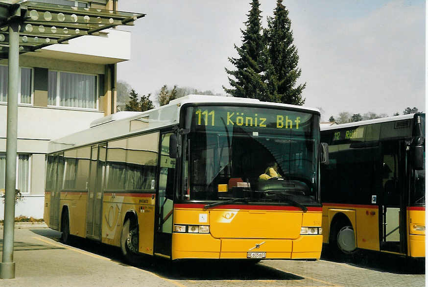 (065'812) - PostAuto Bern-Freiburg-Solothurn - Nr. 514/BE 615'601 - Volvo/Hess (ex P 25'680) am 29. Februar 2004 in Riggisberg, Post