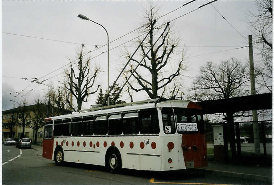 (066'114) - TPF Fribourg - Nr. 346 - FBW/Hess Trolleybus (ex TL Lausanne Nr. 709) am 21. Mrz 2004 in Fribourg, Chassotte