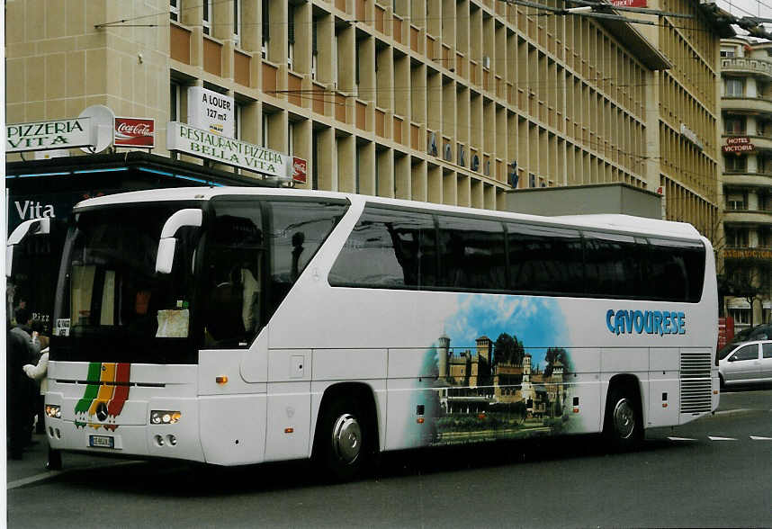 (066'208) - Aus Italien: Cavourese, Torino - CE-854 VJ - Mercedes am 21. Mrz 2004 beim Bahnhof Lausanne