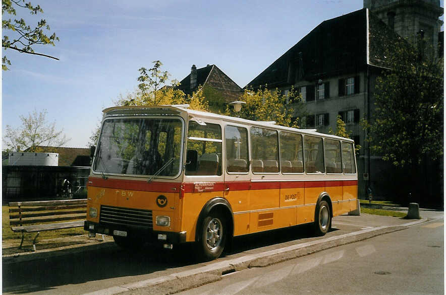 (066'905) - Allemann, Birsfelden - SO 20'602 - FBW/Gangloff (ex Gartmann, Flims; ex Bearth, Brigels Nr. 4; ex P 24'176) am 21. April 2004 in Solothurn, Baseltor