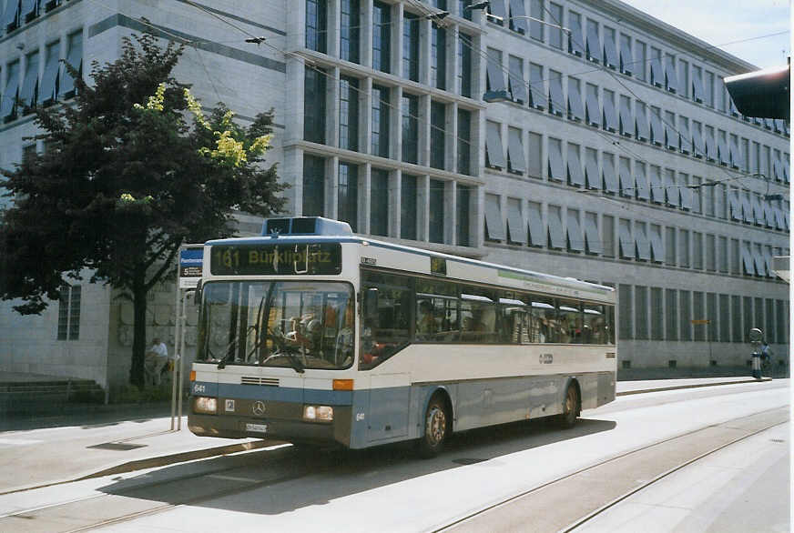 (067'618) - VBZ Zrich - Nr. 641/ZH 540'641 - Mercedes am 20. Mai 2004 in Zrich, Rentenanstalt