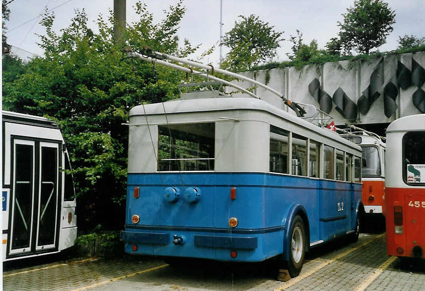 (069'020) - TL Lausanne (Rtrobus) - Nr. 2 - FBW/Eggli Trolleybus (ex Nr. 3) am 8. Juli 2004 in Lausanne, Dpt Borde