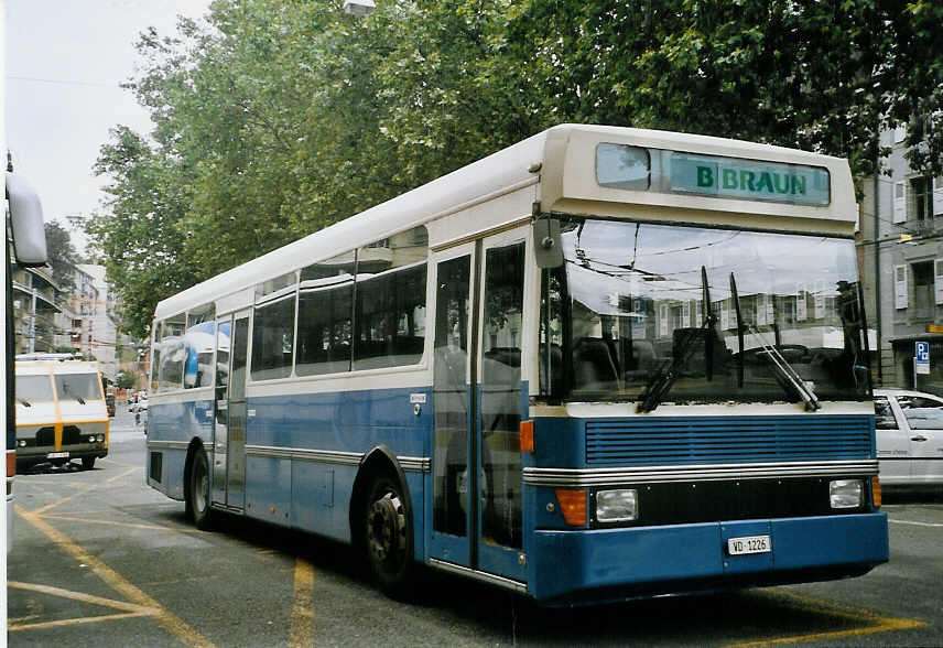 (069'032) - Braun, Lausanne - VD 1226 - Mercedes/Alusuisse-Hess (ex Gasser, Epalinges; ex Gowa, Luzern Nr. 30) am 8. Juli 2004 in Lausanne, Tunnel