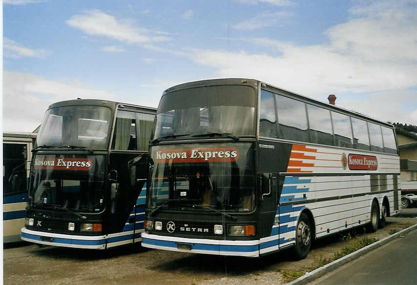 (070'107) - Kosova Express, Winterthur - Setra am 21. August 2004 in Winterthur, Industrie