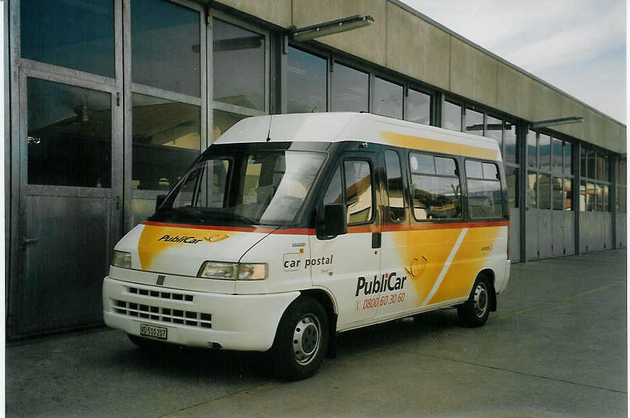 (071'403) - CarPostal Vaud-Fribourg - VD 510'207 - Fiat (ex P 21'101) am 3. Oktober 2004 in Yverdon, Garage