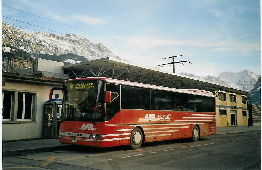(073'934) - AFA Adelboden - Nr. 6/BE 26'706 - Setra am 9. Januar 2005 beim Bahnhof Frutigen