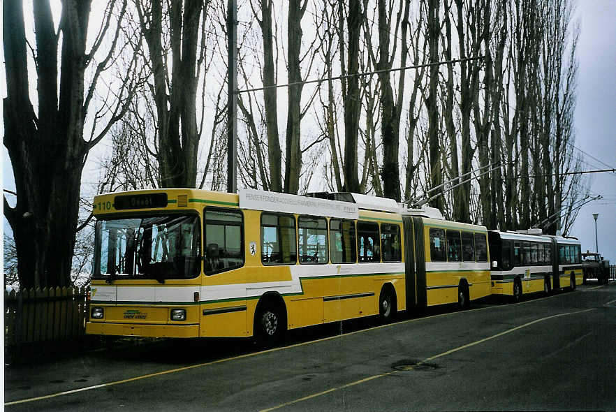 (074'118) - TN Neuchtel - Nr. 110 - NAW/Hess Gelenktrolleybus am 16. Januar 2005 in Neuchtel, Dpt