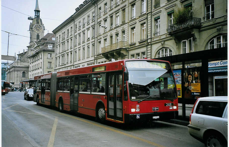 (074'515) - Bernmobil, Bern - Nr. 248/BE 518'248 - Van Hool am 10. Februar 2005 beim Bahnhof Bern