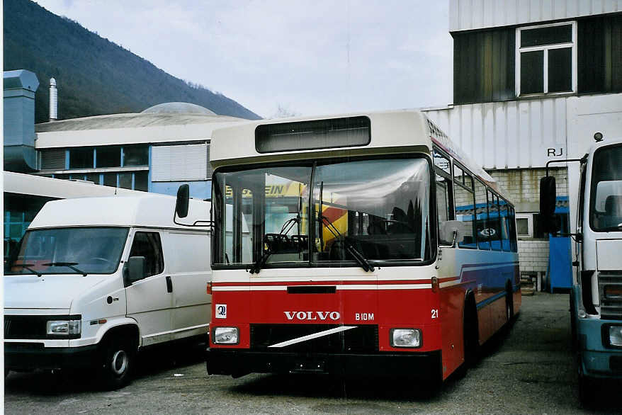 (075'734) - AHW Horgen - Nr. 21 - Volvo/Hess (ex Nr. 10) am 26. Mrz 2005 in Biel, BTR