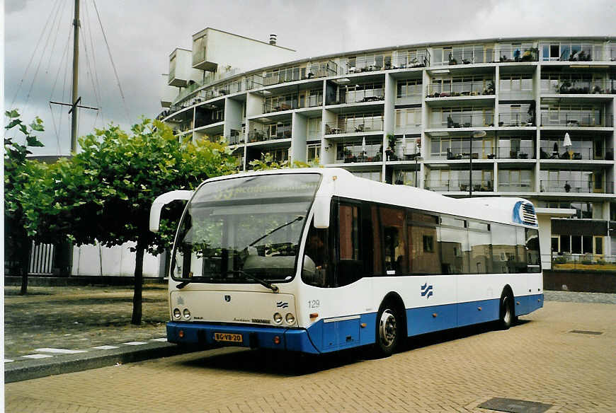 (078'625) - GVB Amsterdam - Nr. 129/BG-VB-20 - DAF/Berkhof am 20. Juli 2005 in Amsterdam, KNSM Eiland