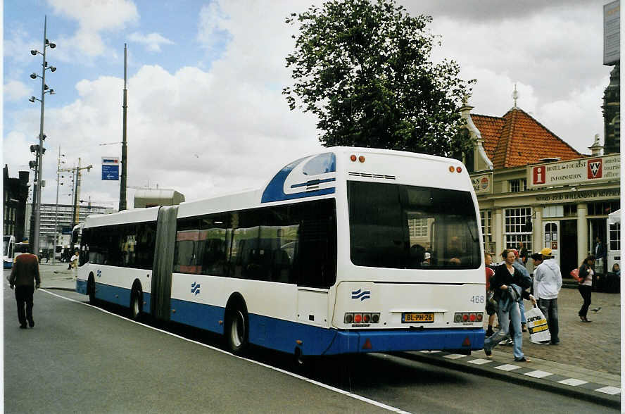 (078'733) - GVB Amsterdam - Nr. 468/BL-PH-26 - Volvo/Berkhof am 20. Juli 2005 beim Bahnhof Amsterdam