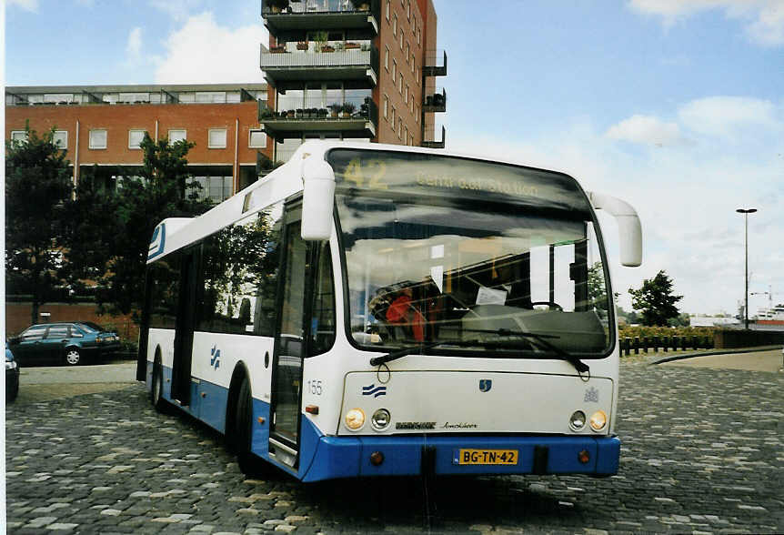 (078'735) - GVB Amsterdam - Nr. 155/BG-TN-42 - DAF/Berkhof am 20. Juli 2005 in Amsterdam, KNSM Eiland