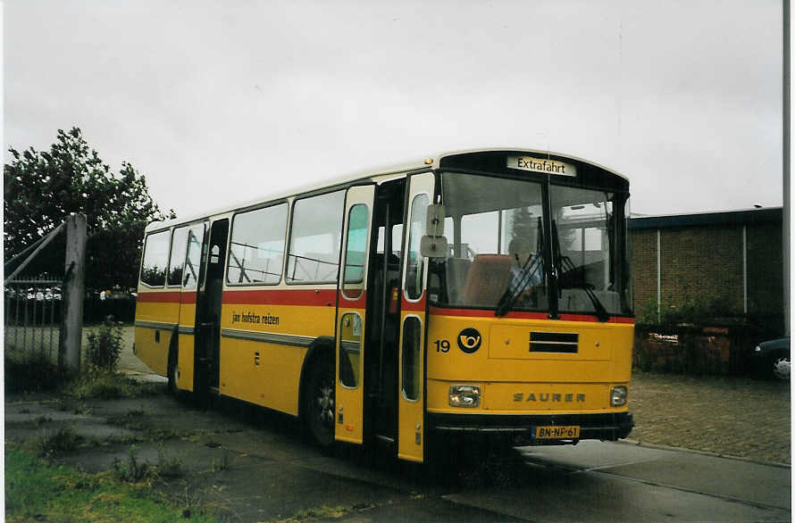 (078'819) - FRAM Drachten - Nr. 19/BN-NF-61 - Saurer/Tscher (ex Karlen, Stalden Nr. 4; ex P 24'240) am 21. Juli 2005 in Drachten, Autobusmuseum