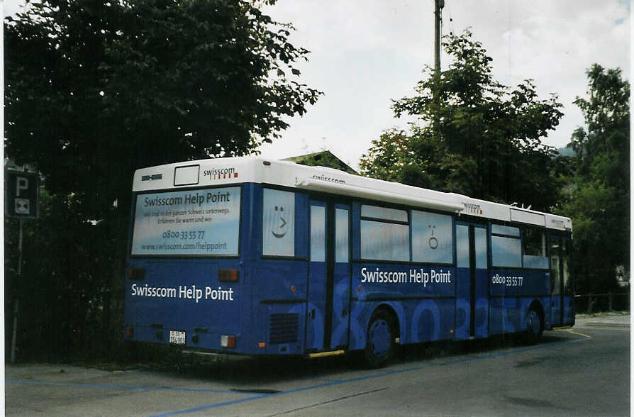 (080'225) - Swisscom, Worblaufen - SO 154'903 - Mercedes (ex VZO Grningen Nr. 26) am 3. September 2005 in Zweisimmen, Dorfplatz