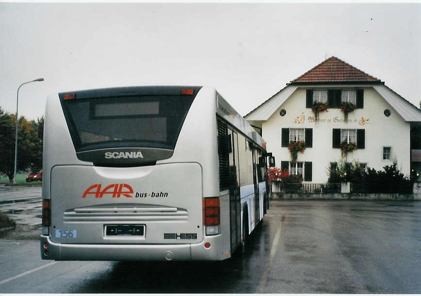 (081'029) - AAR bus+bahn, Aarau - Nr. 156/SO 12'568 U - Scania/Hess am 19. Oktober 2005 in Selzach