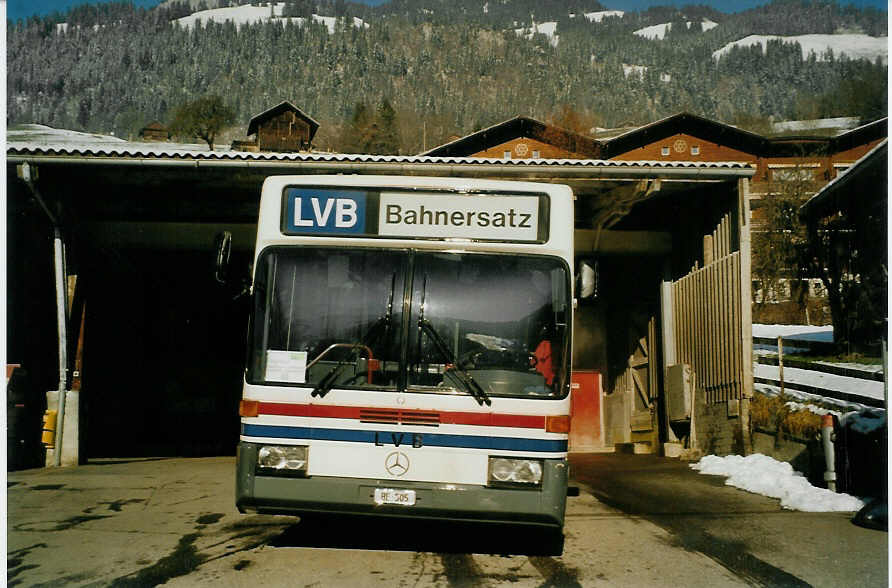 (081'735) - Stryffeler, Boltigen - BE 505 - Mercedes (ex LVB Lenk) am 11. Dezember 2005 in Erlenbach, Spital