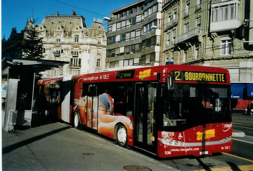 (081'909) - TL Lausanne - Nr. 536/VD 1600 - Solaris am 18. Dezember 2005 in Lausanne, Bel-Air