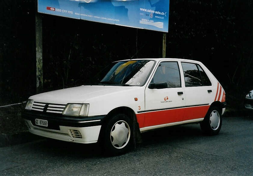 (059'217) - Aus dem Archiv: TPG Genve - Nr. 3/GE 87'668 - Peugeot am 16. Mrz 2003 in Genve, Palexpo