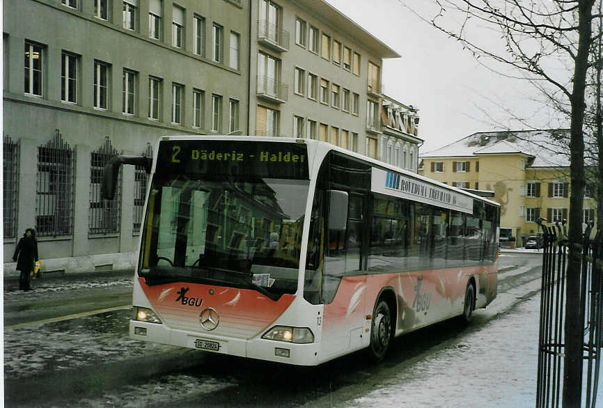 (082'217) - BGU Grenchen - Nr. 13/SO 20'824 - Mercedes am 28. Dezember 2005 in Grenchen, Postplatz