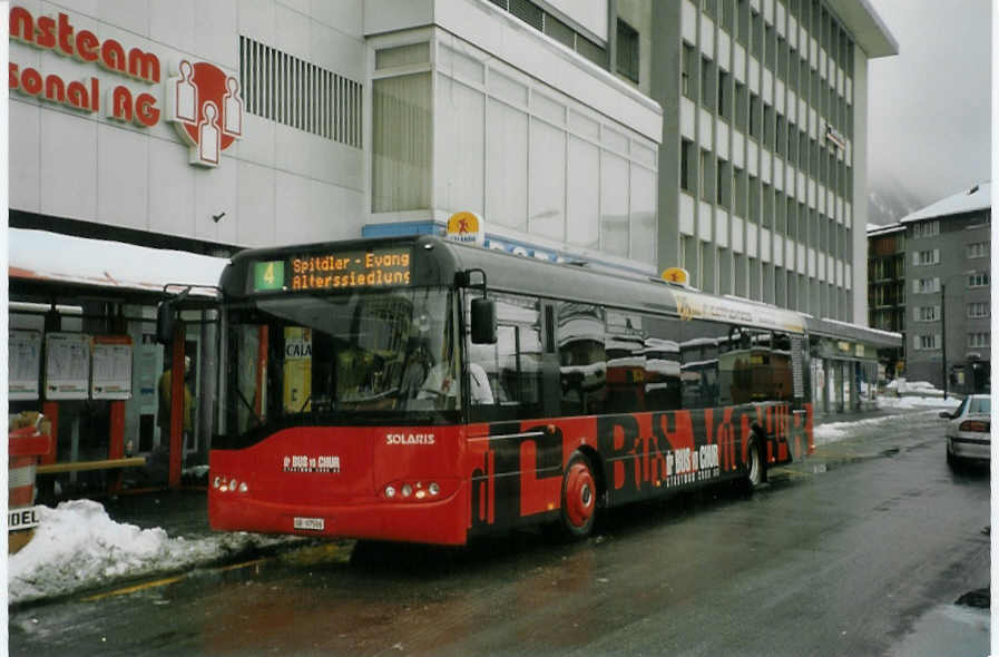 (082'316) - SBC Chur - Nr. 6/GR 97'506 - Solaris am 1. Januar 2006 beim Bahnhof Chur