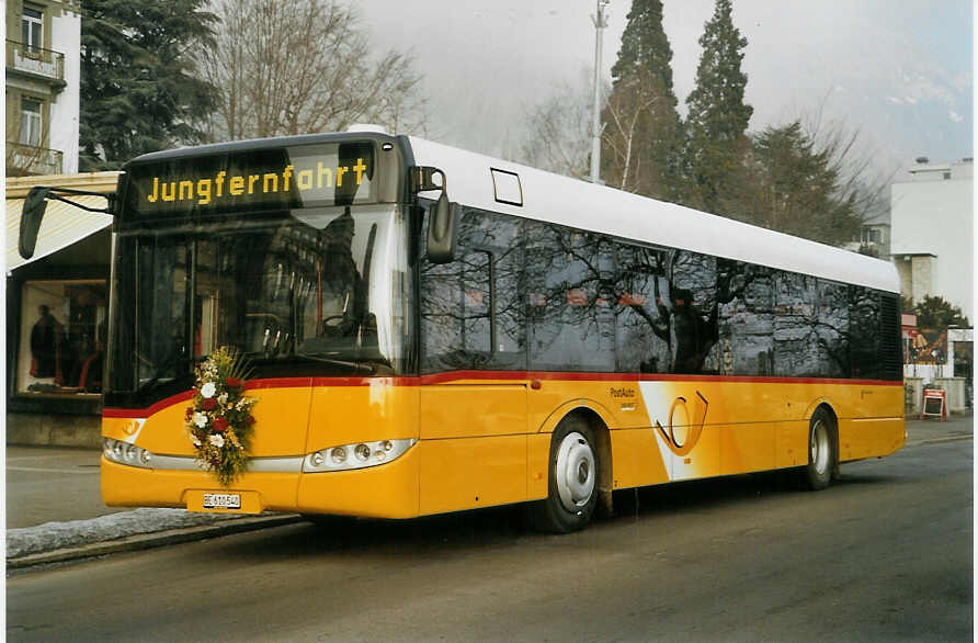 (082'607) - PostAuto Bern - BE 610'540 - Solaris am 14. Januar 2006 in Interlaken, Jungfrau